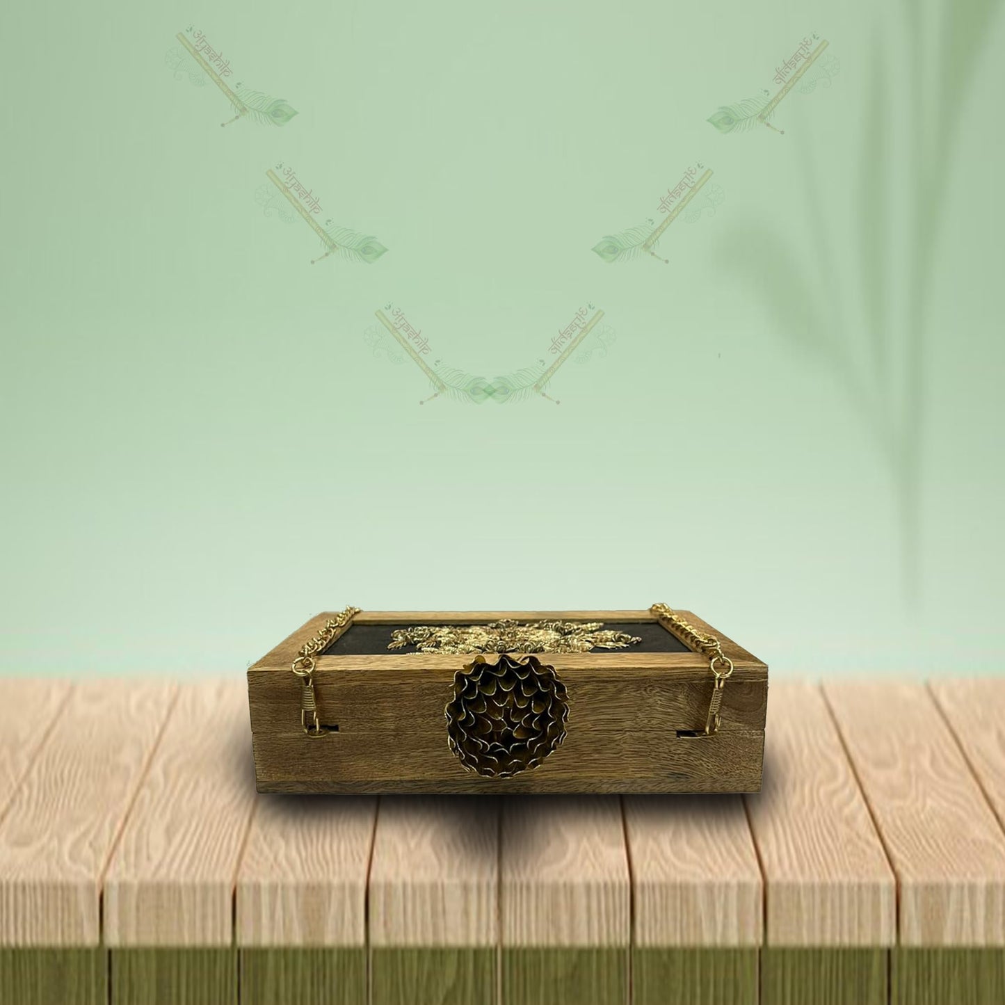 Handmade Crossbody Ethnic Wooden Clutch for Women – Unique Rose Embroidery, Latest Fashionable Purse for Any Outfit