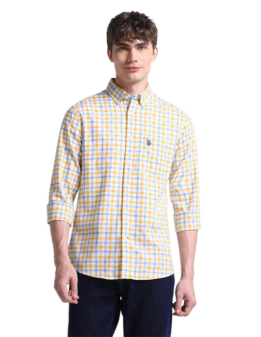 U.S. POLO ASSN. Men's Regular Fit Shirt (USSHTO2796_Yellow