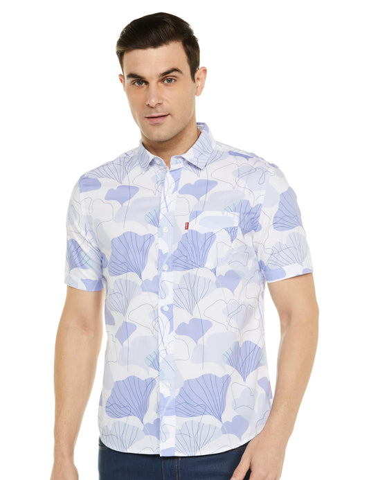 Levi's Men's Cotton Fitted Shirt (32908-0343_Bright White, Large