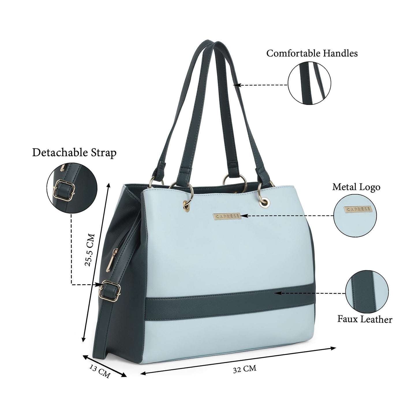 Caprese womens SERI S Small BLUE Satchel