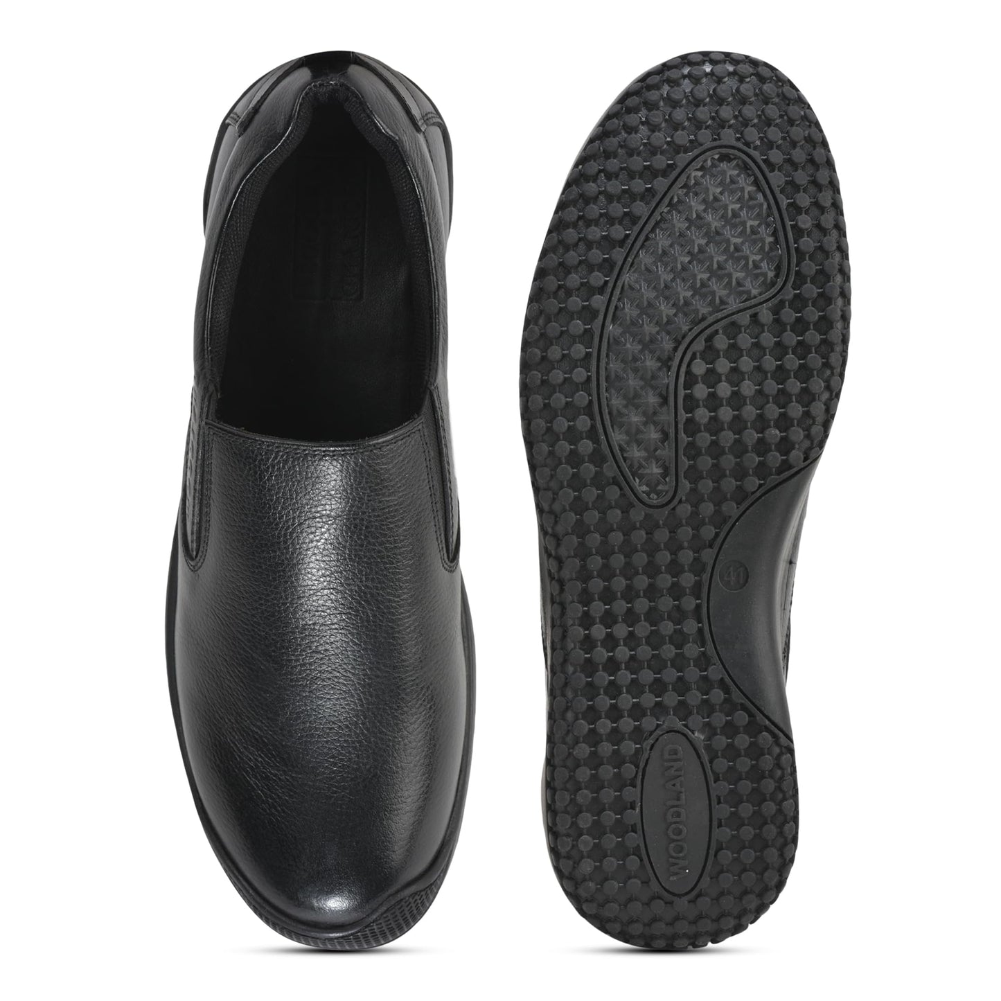 Woodland Men's Black Softy Formal Shoes-8 UK (42EURO) (OGW 6271024)