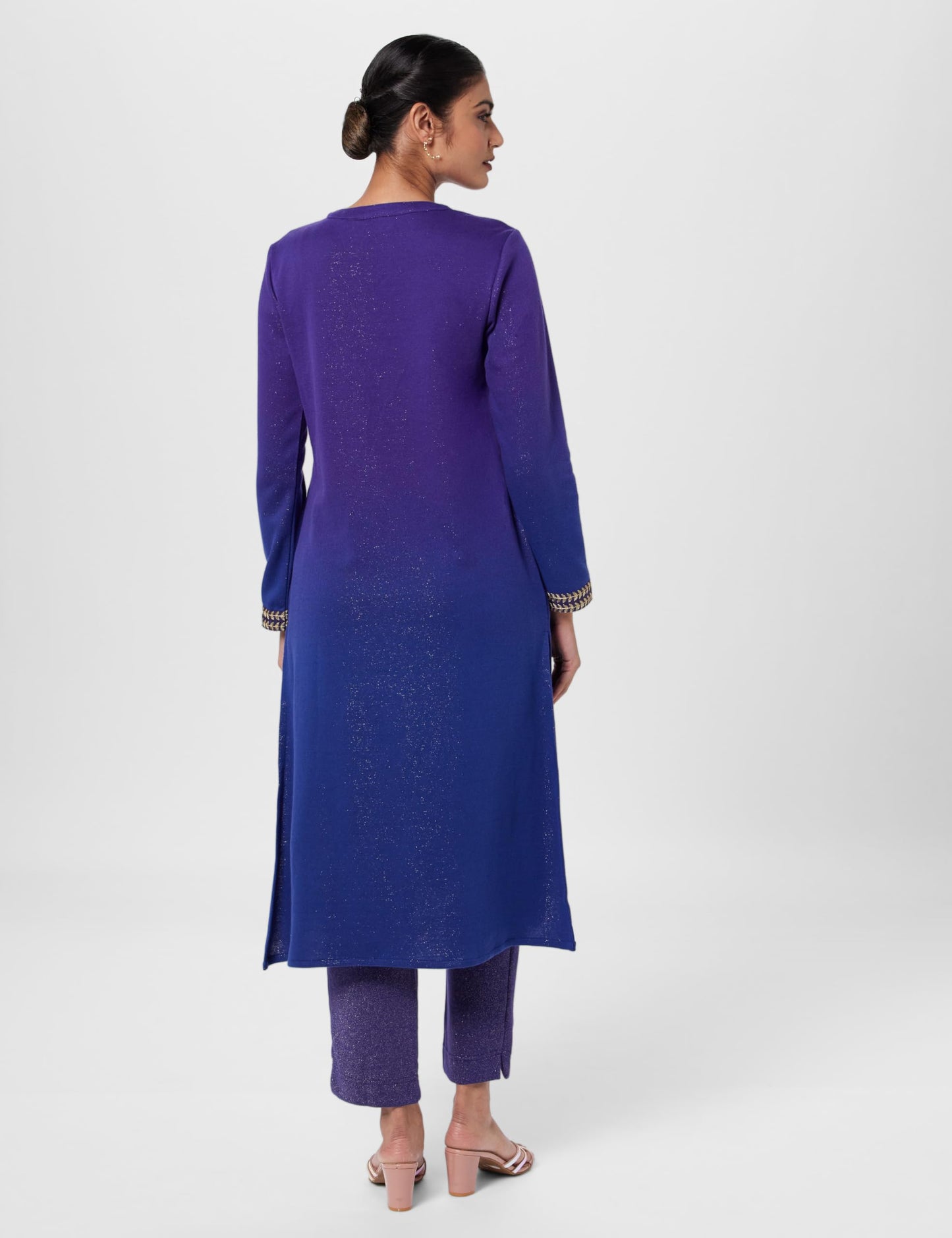 Biba WOMEN YARNDYED STRAIGHT MIX AND MATCH(WINTER W2227_NAVY PURPLE_38)