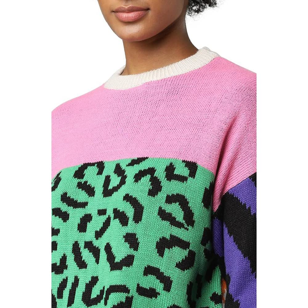 ONLY Women's Acrylic Round Neck Sweater