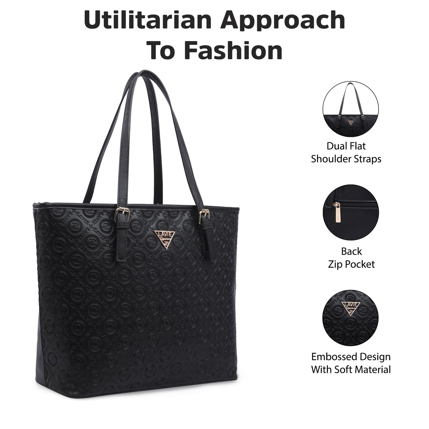 Lavie Signature Women's LS Malibu Tote Bag for Women | Tote Handbag for Work | Ladies purse | Stylish Shoulder Bag | Gift for Women