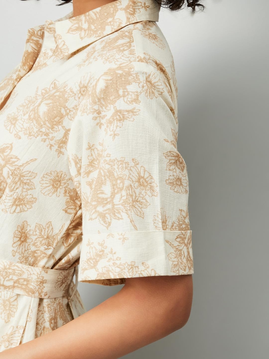 Max Women's Pure Cotton Modern Midi Dress (MDDRS51014C_Off White