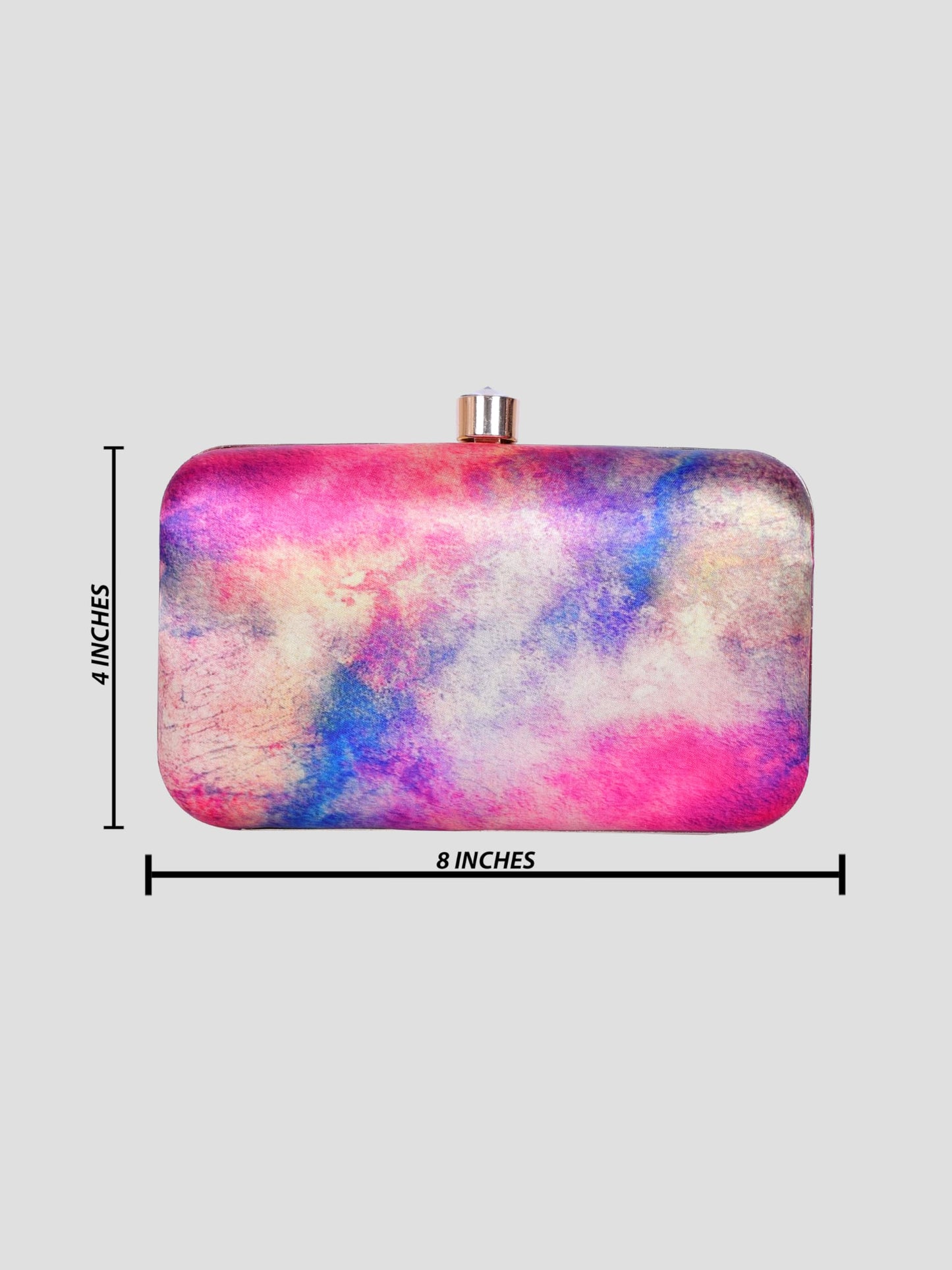 SWISNI digital printed Cosmic Design clutches,Women's Traditional Designer Clutch for outings, casual and party,Galaxy Print Evening Clutch, Hard Case Box Purse, (Pink Blue)