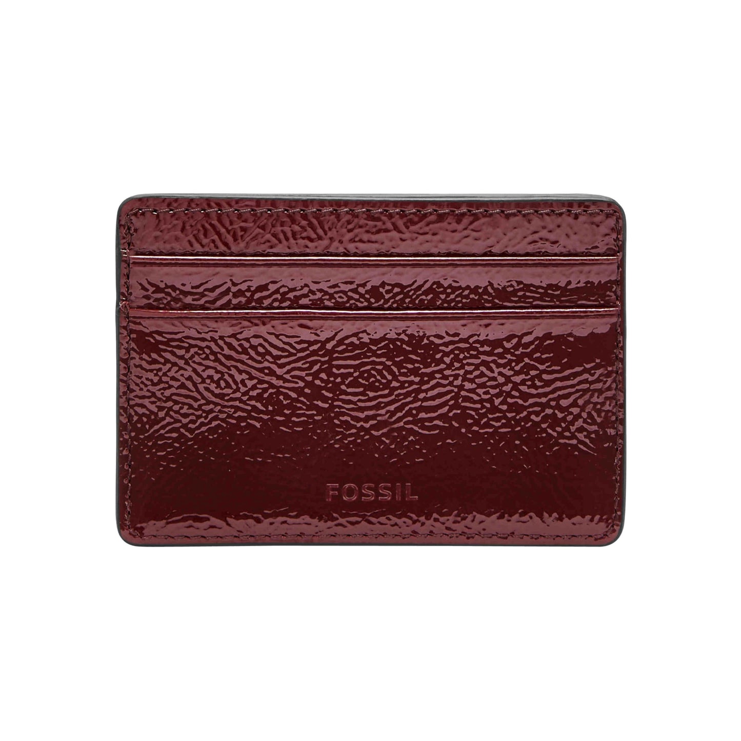 Fossil Women's Steven Card Case, Red Mahogany, One Size, Steven Card Case