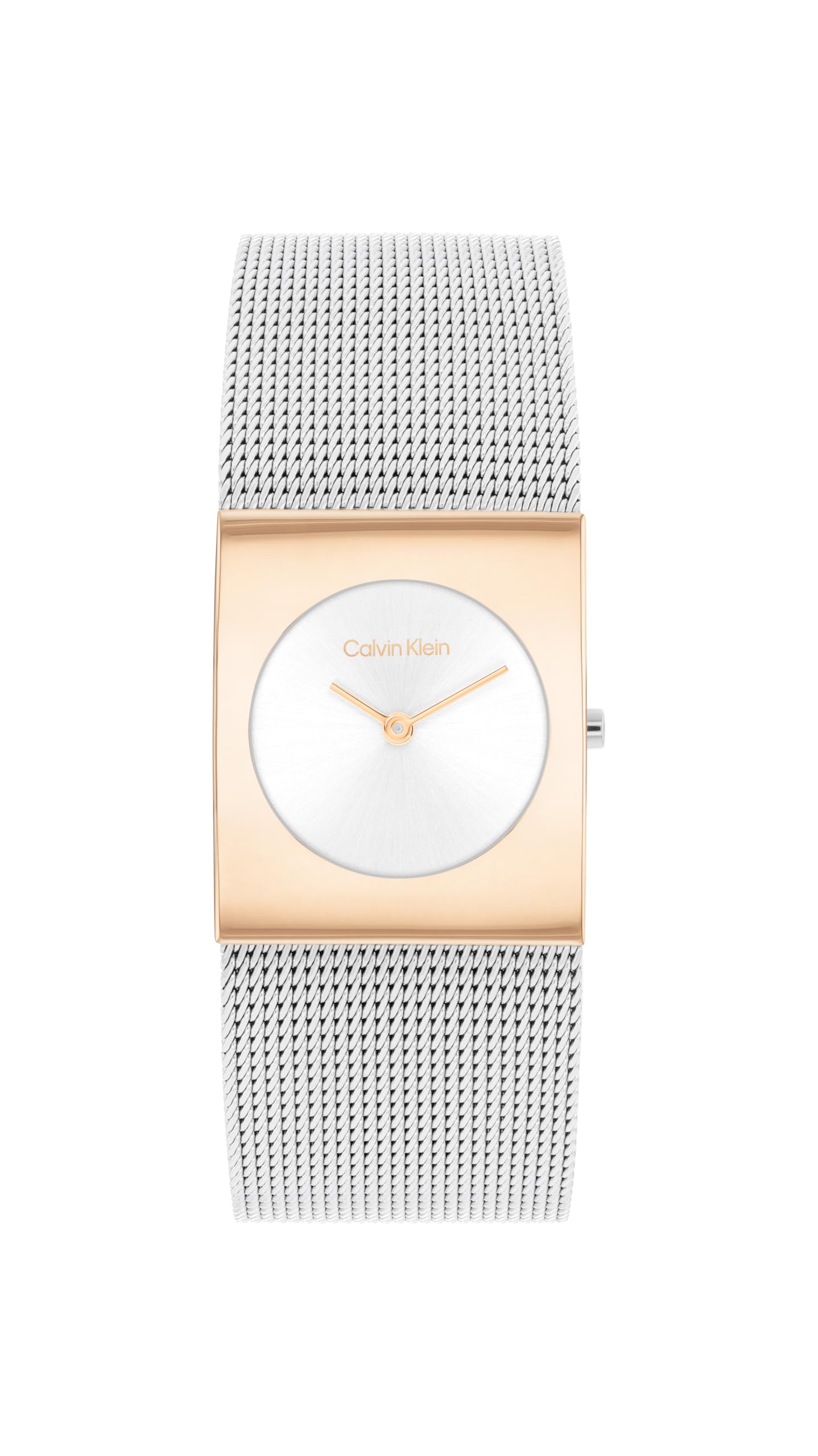 Calvin Klein Ck Pulse Qtz Basic Slim Silver White Rectangle Dial Women's Watch|Stainless Steel Material|Multi Color Band - 25100063