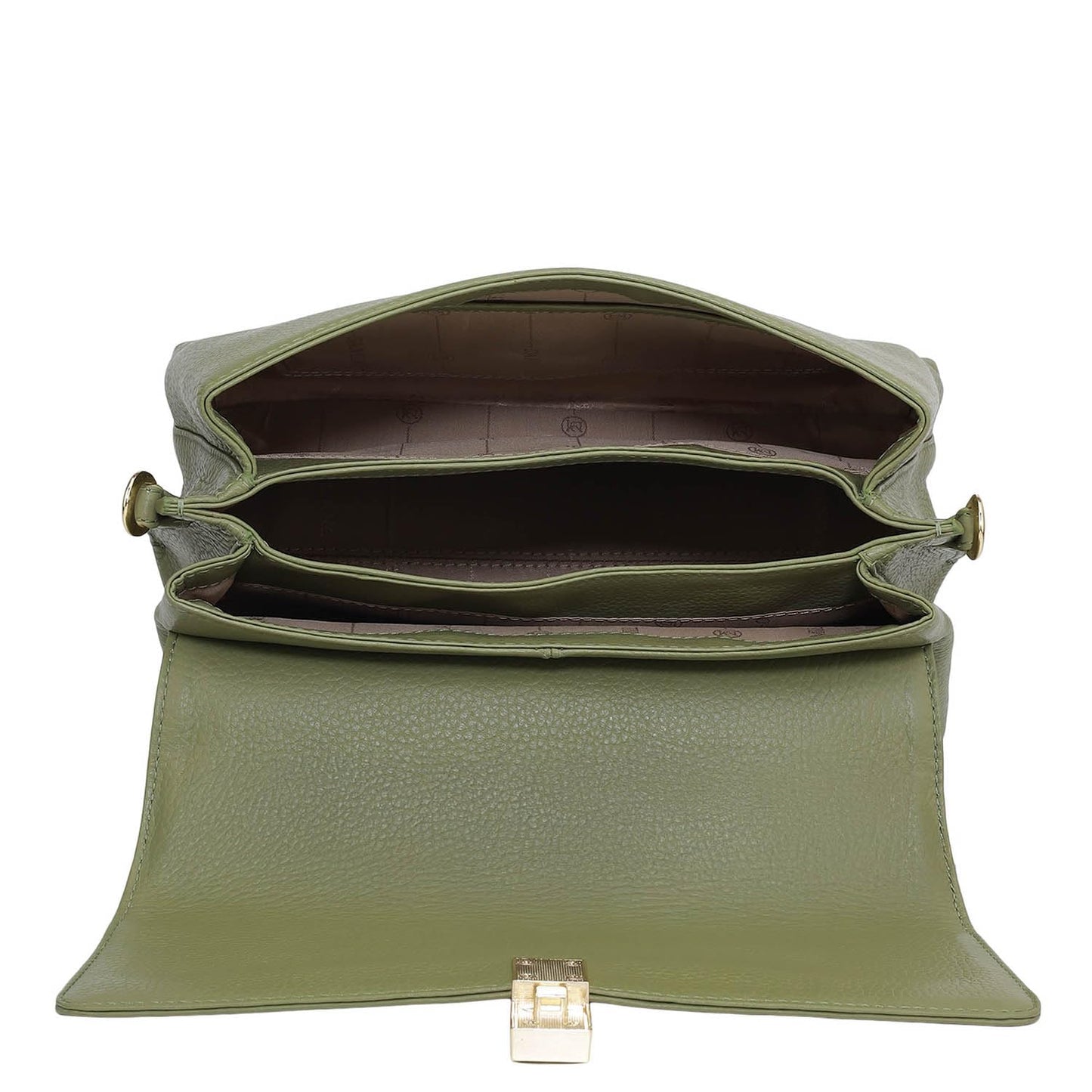 Da Milano Leather Satchel for Women - Green