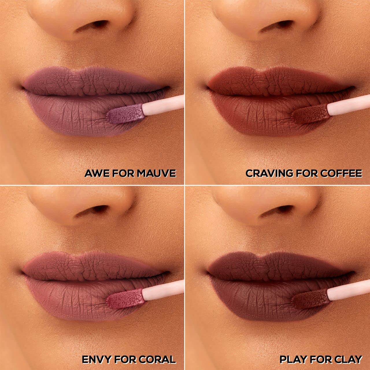 RENEE Stay With Me Mini Matte Lip Color Nutty Nudes 2ml Each| Long Lasting, Light Weight & Non Transfer Formula| Water & Smudge Proof