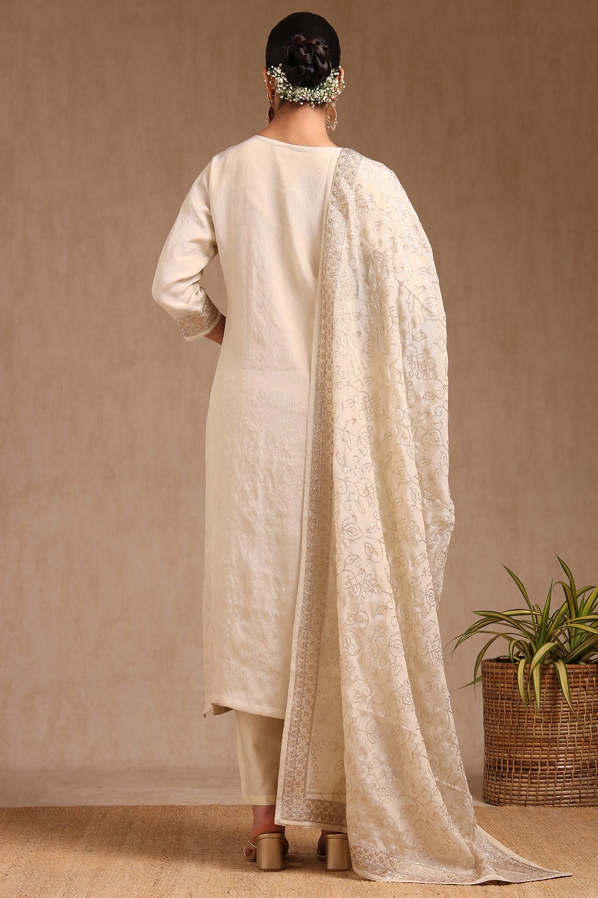 Soch Womens Tissue Embroidered Suit Set With Sequins