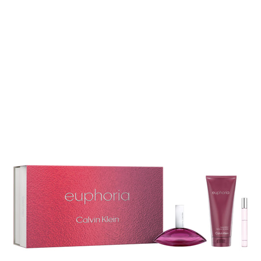 Calvin Klein Euphoria Women Giftset (Eau de Parfum 100ml + Body Lotion 200ml + Travel Spray 10ml)