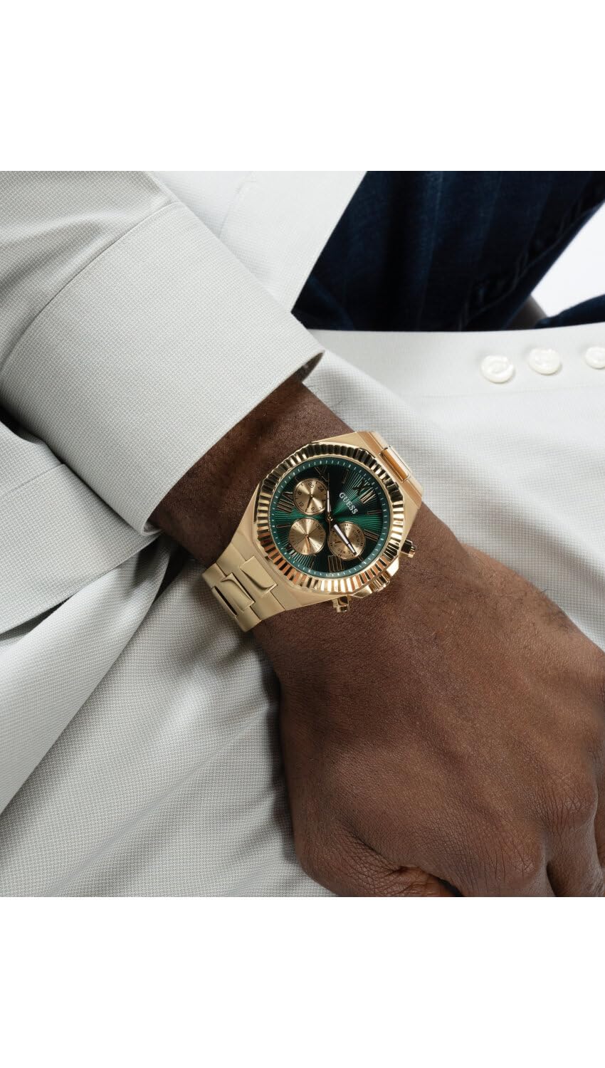 GUESS Analog Green Dial Men's Watch-GW0703G2