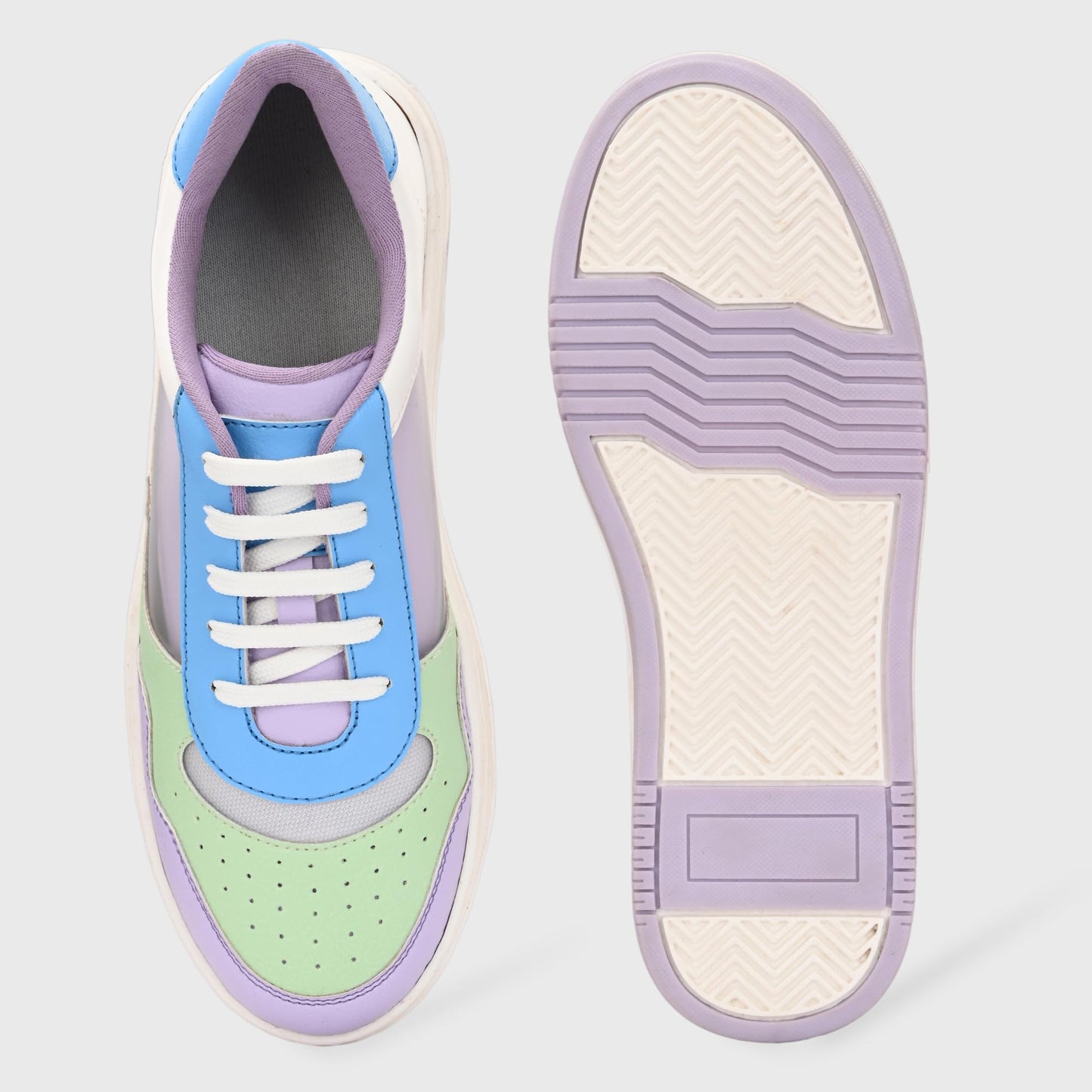 Centrino Women Sneaker | Cushioned Insole for Comfort | Stylish Lace-Up Design | Perfect for Casual Outfit for Girls 9758-3 Purple