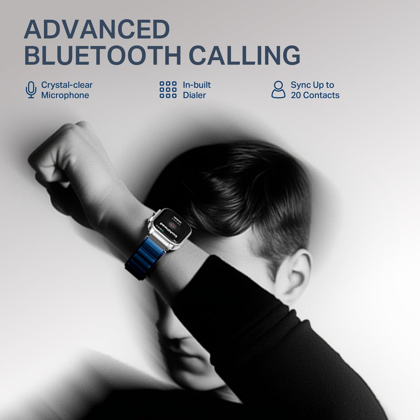 boAt New Launch Storm Infinity Max, 20 Days Maximum Battery, Biggest Battery Capacity Ever! 2.01" (5.1cm) Display, Functional Crown, AI Nudges, BT Calling, Smart Watch for Men & Women (Sports Blue)