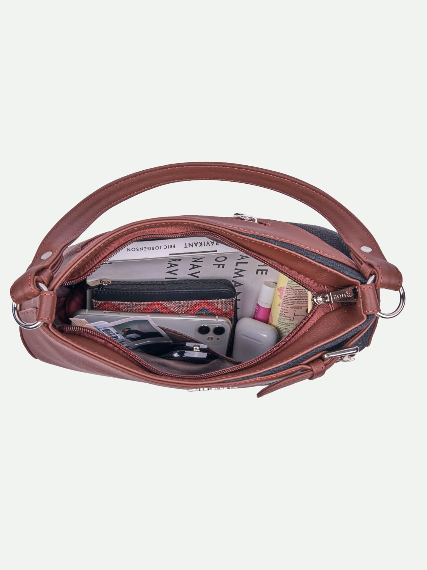 ZOUK Ira Handbag | Stylish Women's Handbag | Luxury Shoulder Bag for Women | Trendy | Fancy Ladies Handbags | Small Purse for Events | Water-Resistant | Qutub Stripes