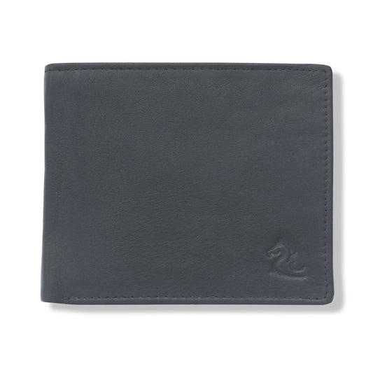 KARA Black Men's Leather Wallet - Bifold Genuine Leather - Purse Wallet for Men with 7 Visiting Cards Slots