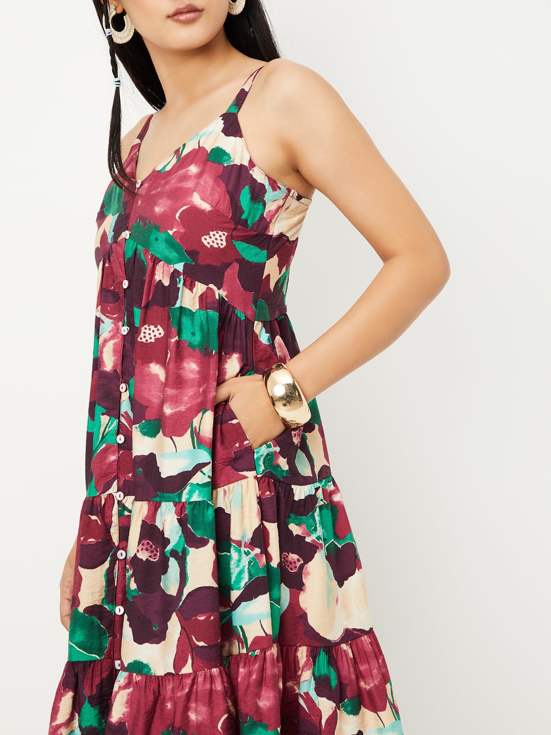 Max Women's Cotton A-Line Below The Knee Dress