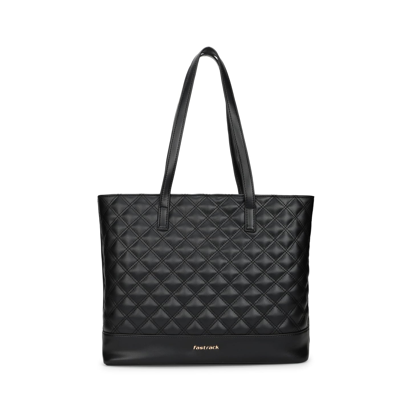 Fastrack Quilttote | Quilted Faux-Leather Laptop Tote For Women | 14-Inch Laptop Compatible Office & Casual Carry