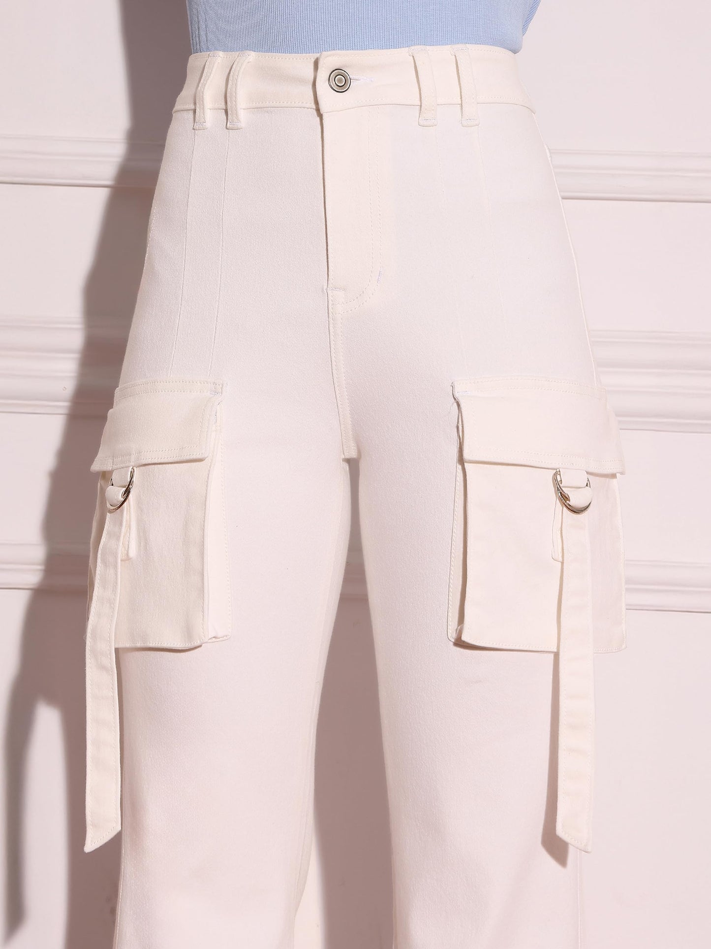 Miss Chase Women's Bootcut High Rise Regular Stretchable Denim Jeans (MCSS18DEN02-19-407-34, Ivory White, 34)