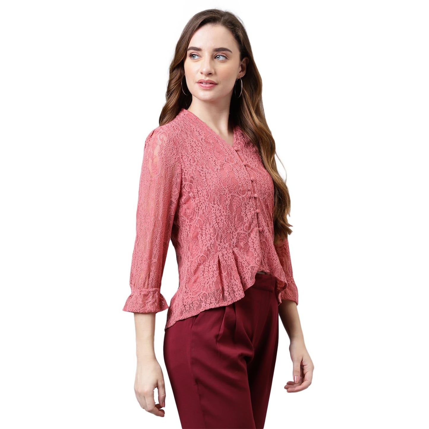 Latin Quarters Women's Rose Full Sleeve Knit Top_XL