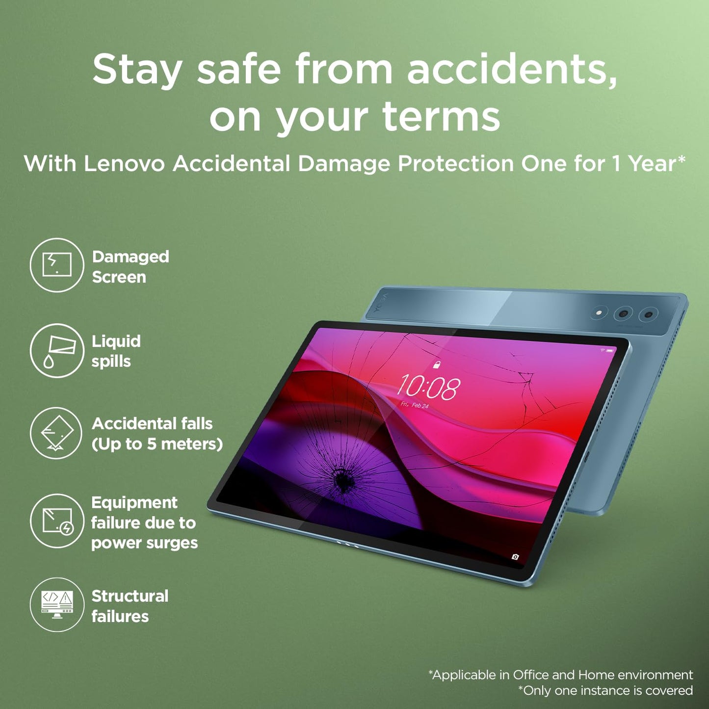 Lenovo Yoga Tab Plus Smartchoice AI Tablet with Pen + Keyboard |12.7" Display, 3K Resolution, 144 Hz|16GB RAM, 512GB ROM|Snapdragon 8 Gen 3|10200 mAh|6 Speakers|USB 3.0 with DP-Out|1Year ADP Free|Teal