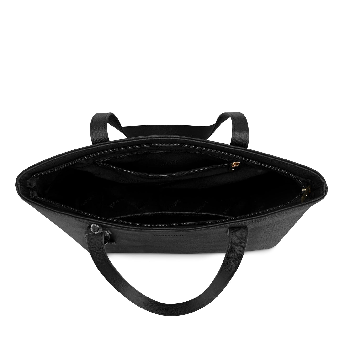 Fastrack Black Textured Work Tote Bag for Women