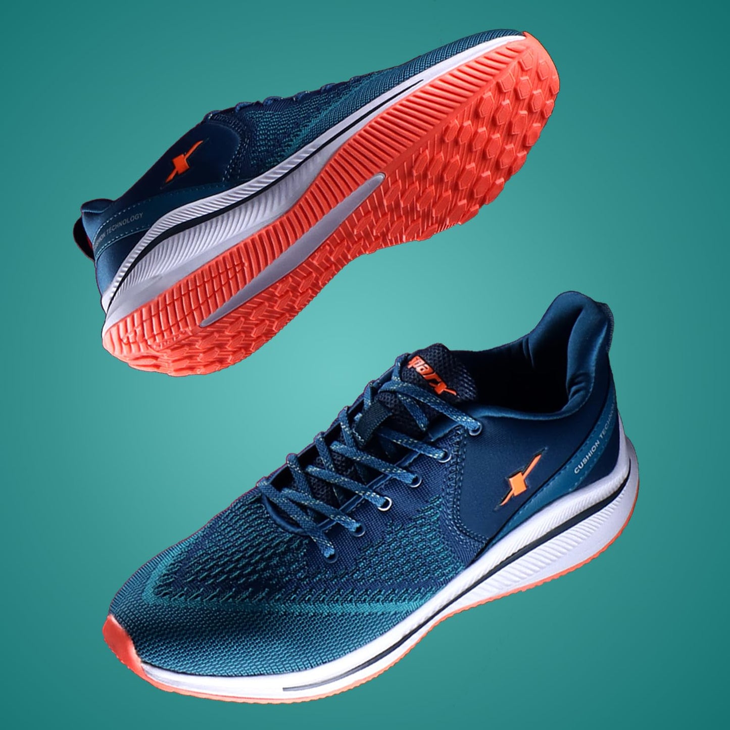 SPARX SX0678G T. Blue S. Green Running Shoes - 9 UK (43 1/3 EU) (SX0678G_TBSG0009)