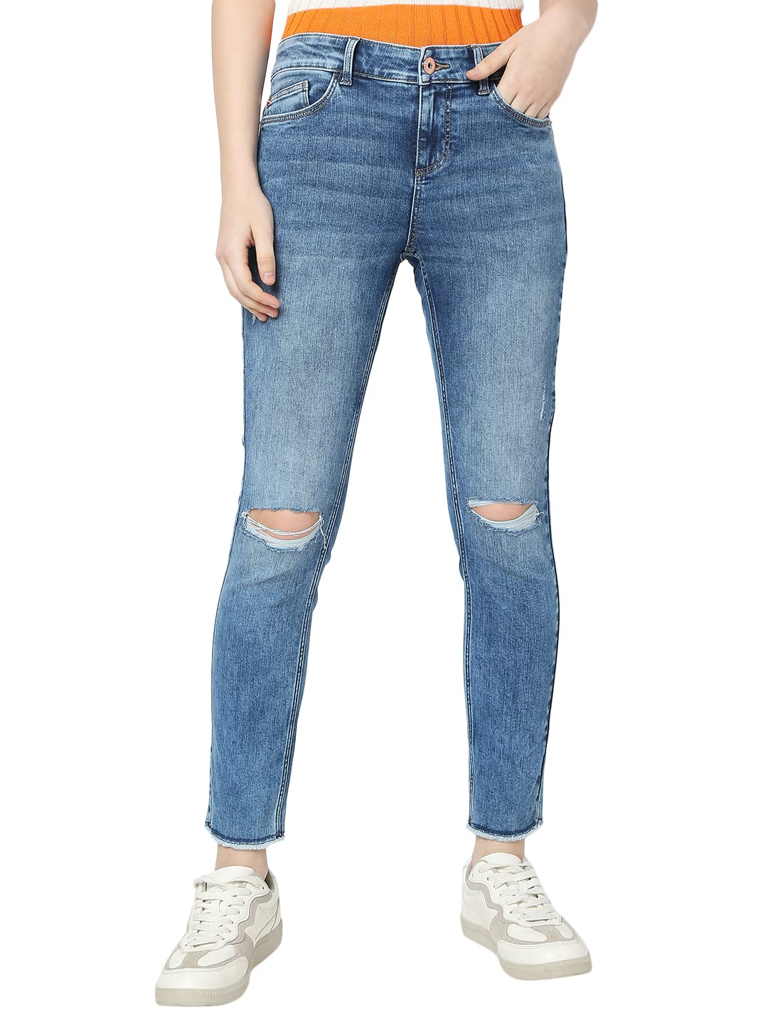 VERO MODA Skinny fit Jeans (245199101_Medium Blue Denim_31_)