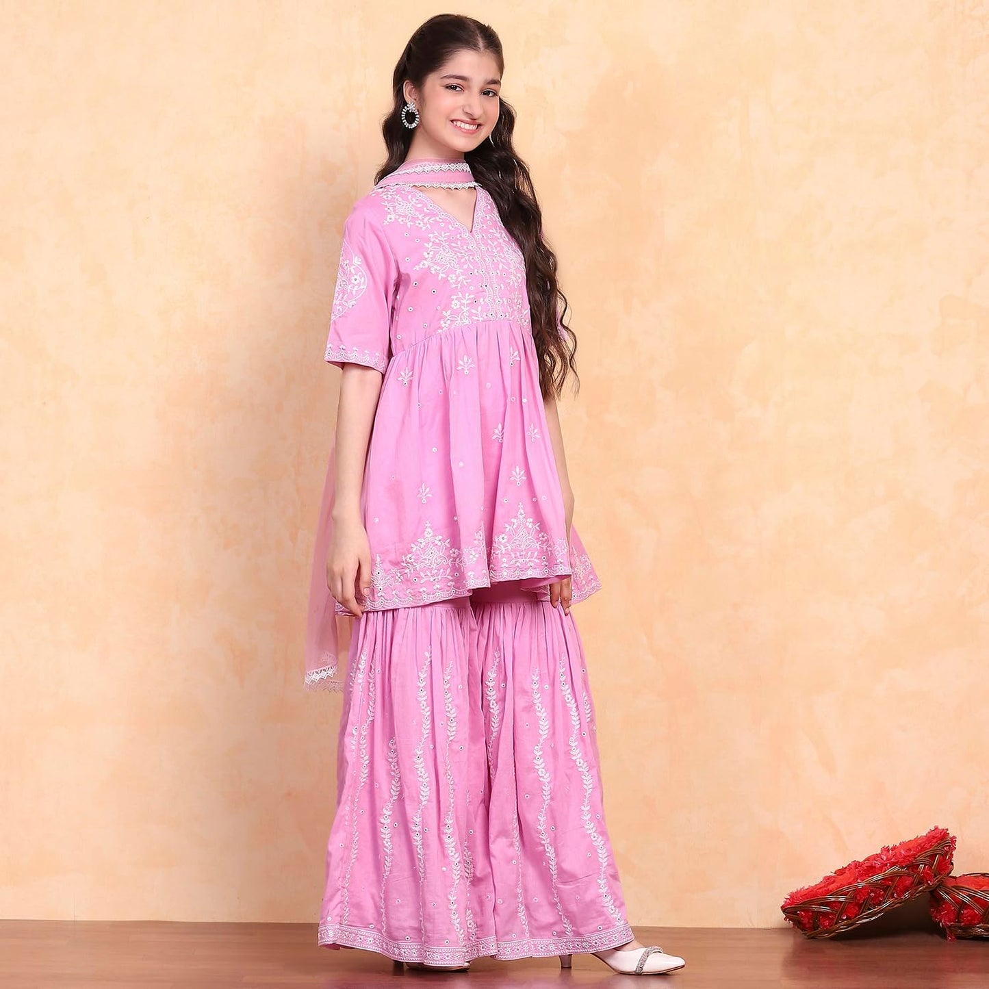 BIBA Girls Kurta Set