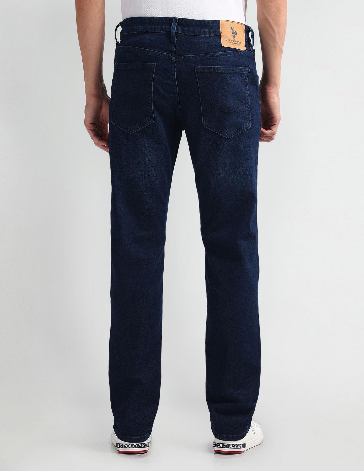 U.S. POLO ASSN. Men's Brandon Slim Tapered Fit Mid Rise Jeans (UDJENO1803_Blue_32)