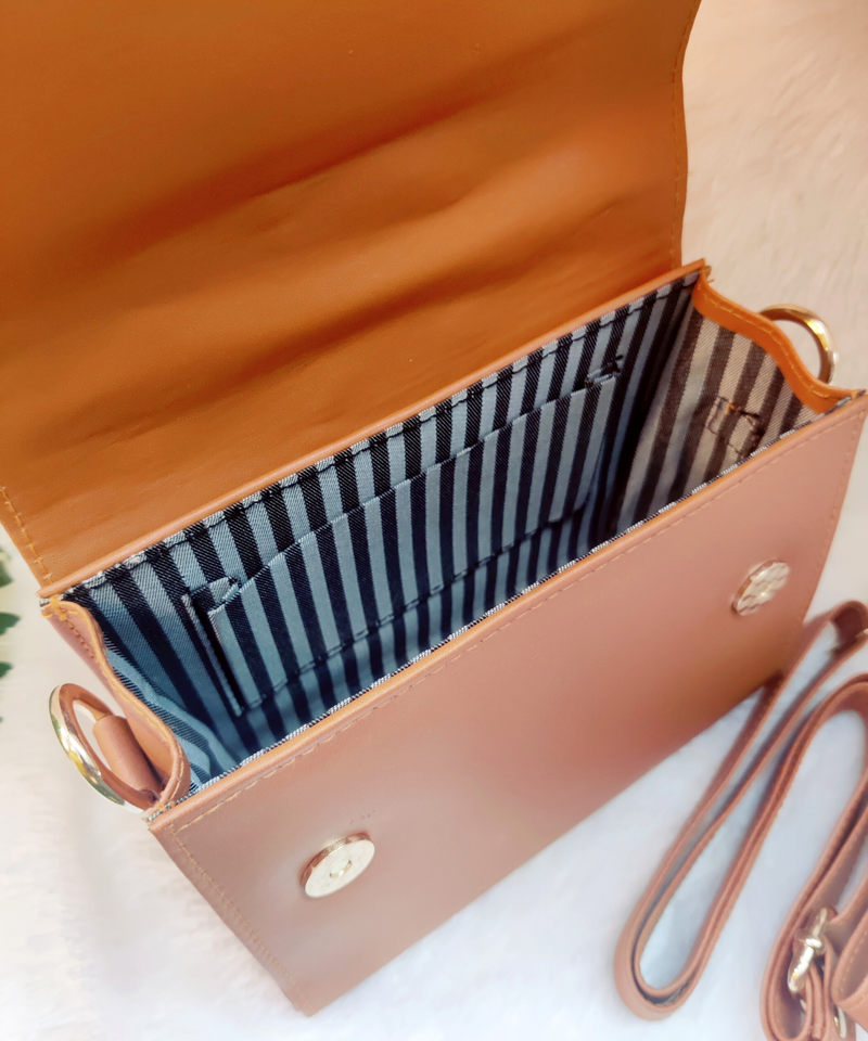 Handcrafted Tan Sling - SaumyasStore