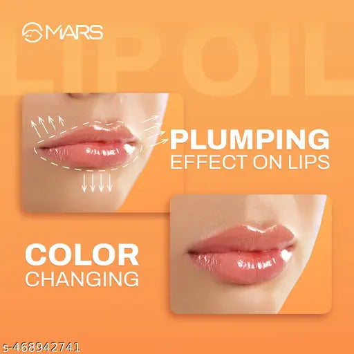 MARS Plumping Color Changing Lip Protector Oil (4.8ml) (Nector Kiss) | Enriched with Olive Fruit Oil, Jojoba Oil, Hippophae Fruit Oil