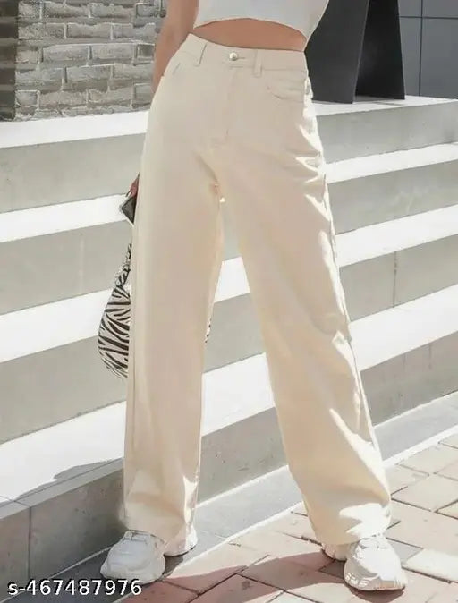 HIGH WAIST WIDELEG JEANS