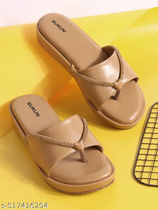 Sukun Beige Heel  Slipper step in Style