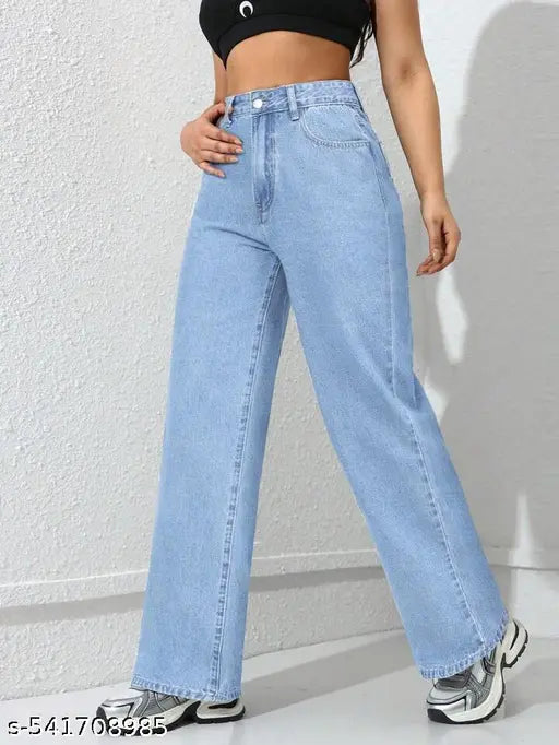 H&H ICE BLUE Essnce High Waist WIDE LEG WOMEN DENIM  Jeans