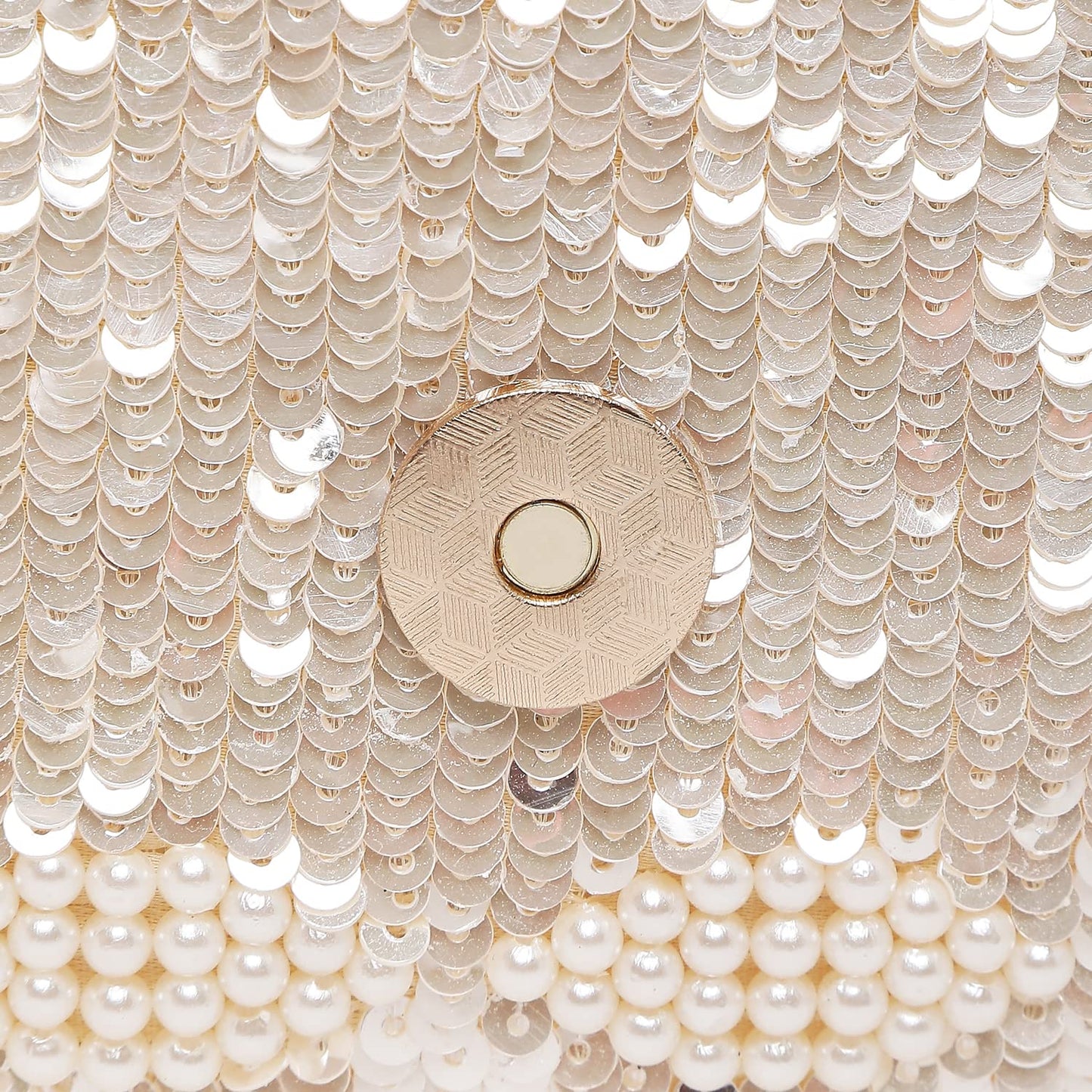 Peora Cream Clutch Purses for Women Wedding Handmade Evening Handbags Party Bridal Clutch (C54CRM)