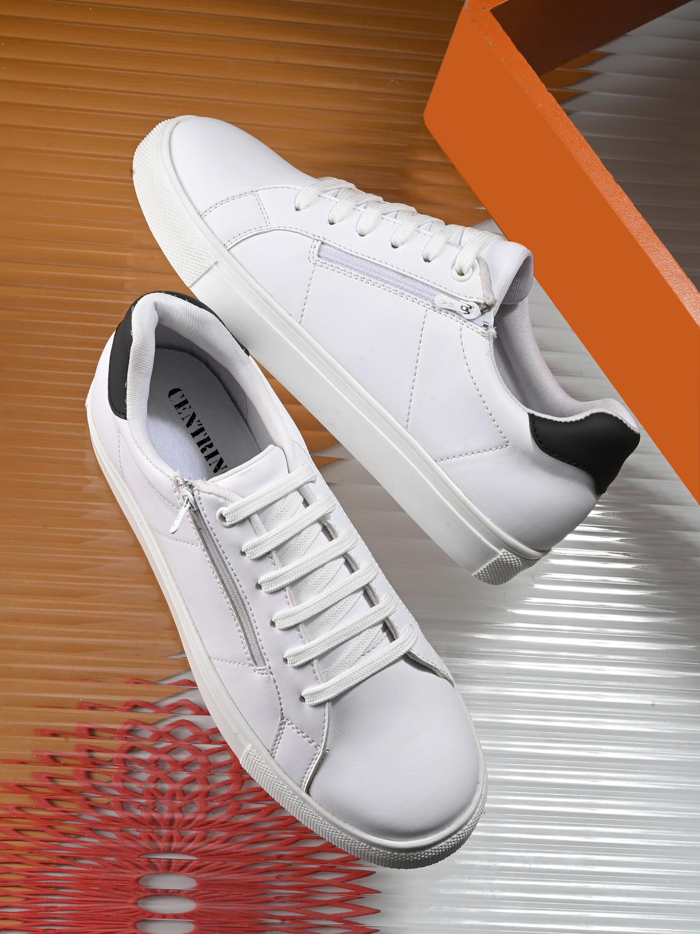 Centrino Women Casual Sneaker | Ultra Soft Cushion | Trendy & Lightweight Design | Low Top Flat Sole | Colorblock Sneakers | White Sneakers Girl Shoes 7607-19