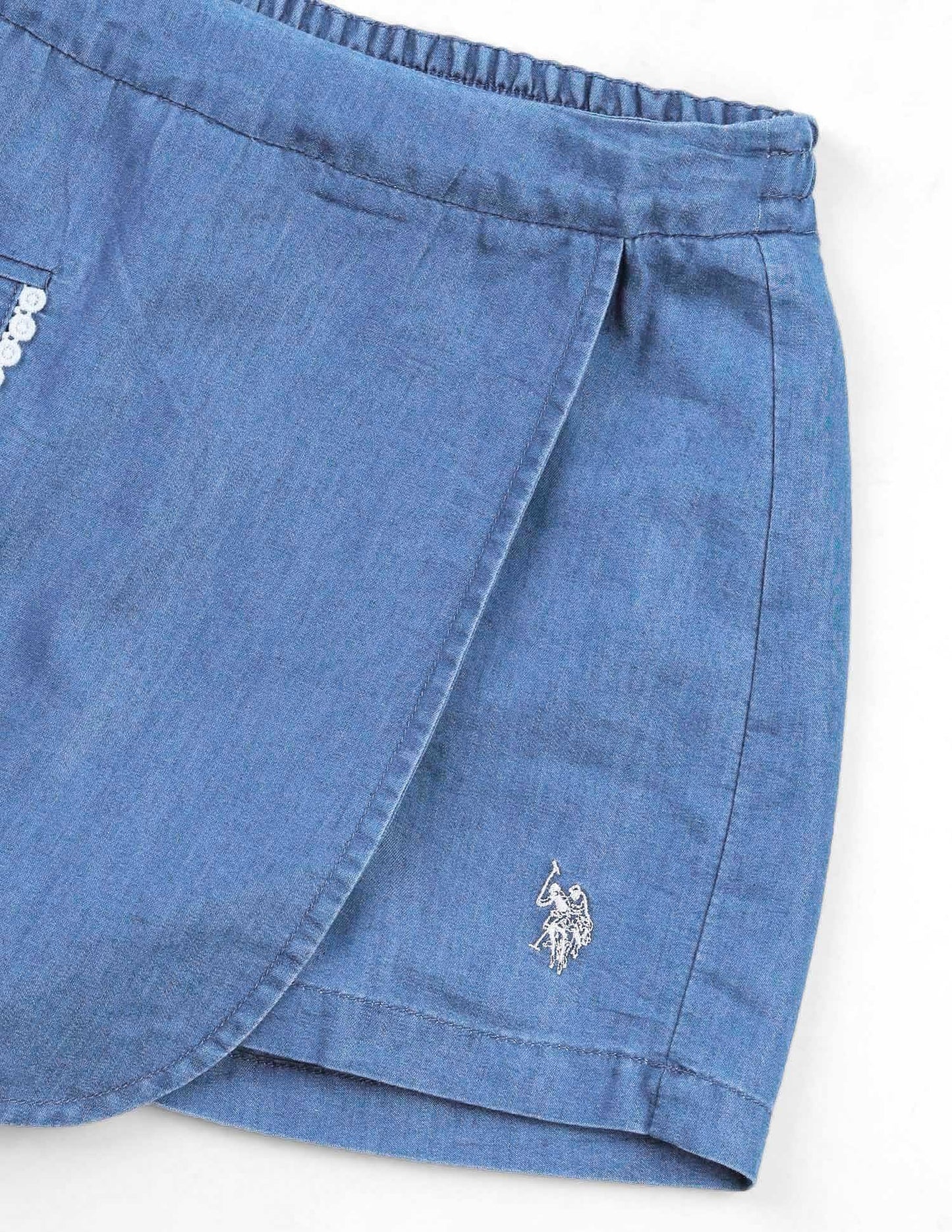 U.S. POLO ASSN. Cotton Western Skirt Blue