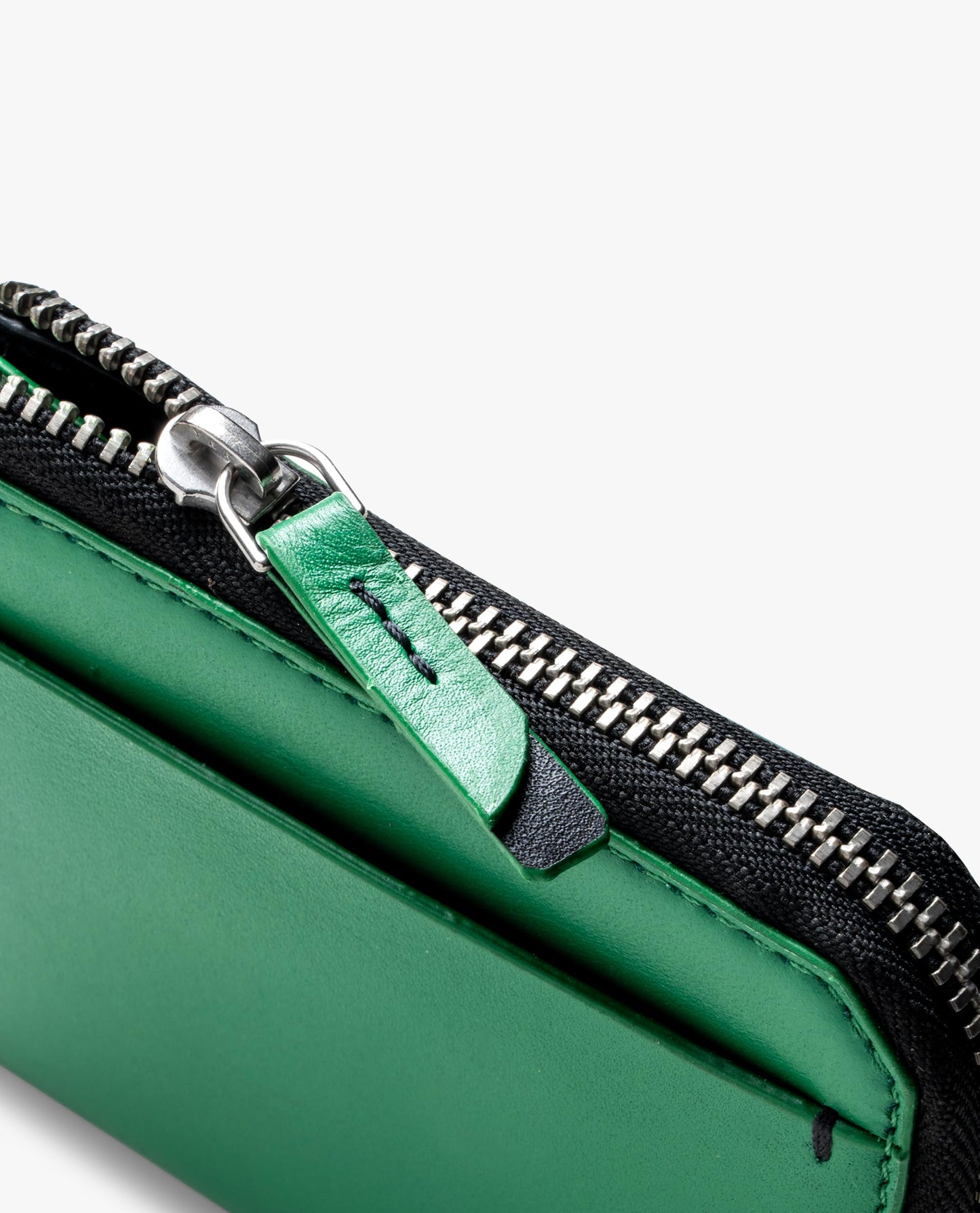 DailyObjects Green Even L-Zip Wallet | Men Women | Premium Design | Full-Grain Leather | Handcrafted | Card - Card - Coins Holder | Dual-Tone Colorways | Meticulous Stitching | Sleek and Soft Form