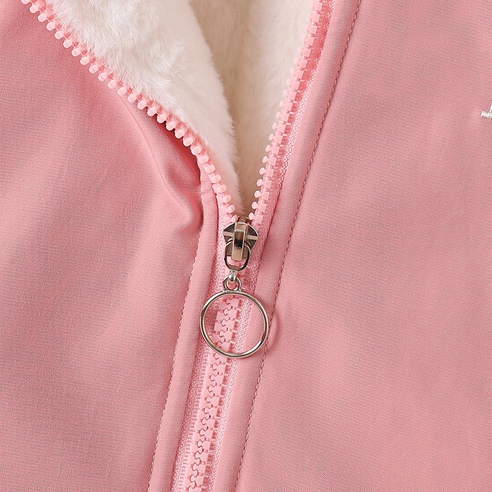 Hopscotch Girls Full Sleeves Pink Bunny Applique Hooded Jacket (3-4 Years)