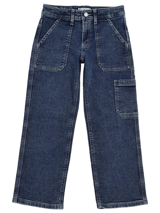 Tommy Hilfiger Girls Wide Fit High Rise Jeans Blue