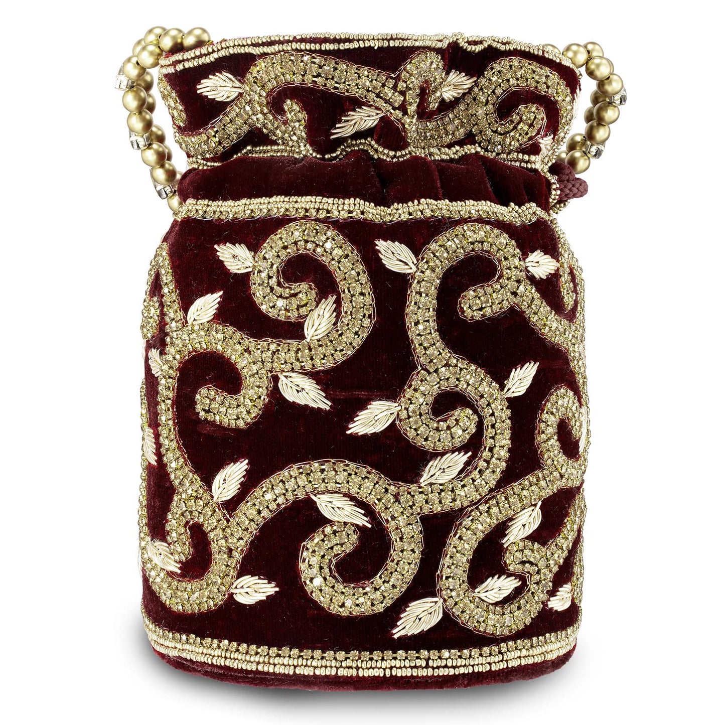 Peora Potli Bags for Women Evening Bag Clutch Ethnic Bride Purse with Drawstring (P64M)