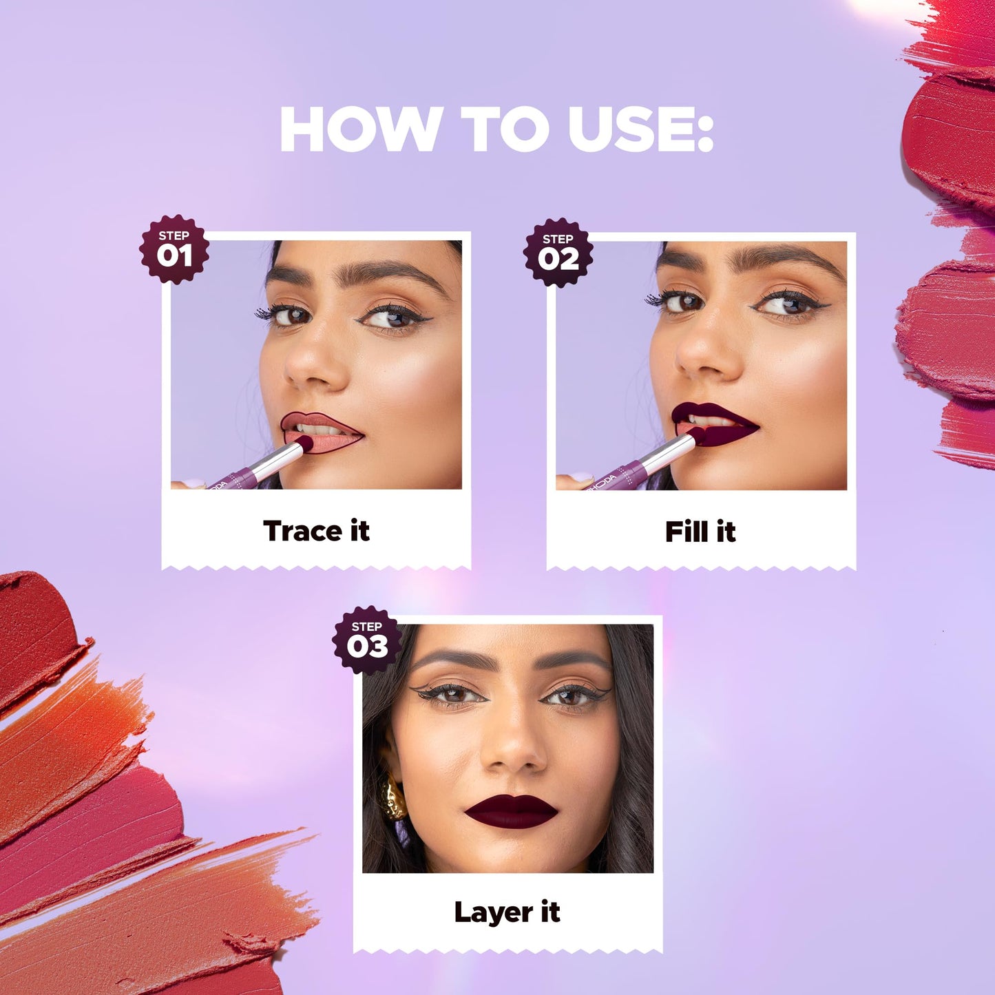 Hilary Rhoda Pro Matte Non-Transfer Lipstick | Waterproof & Non-Transfer Lipstick | 12-Hour Long Stay | Smudge-Proof | Highly Pigmented Matte Finish Lipstick | 2g (Hot Pink - Shade 25)