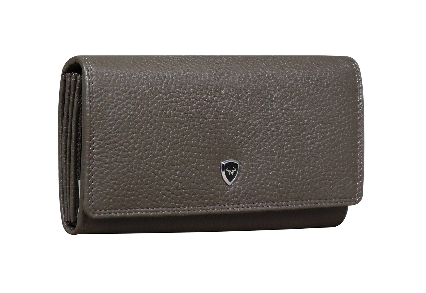 Women's Genuine Leather Wallet-Long Purse Wallet with Multiple Card Slots, Zip Pocket and Note Compartment (Tope)