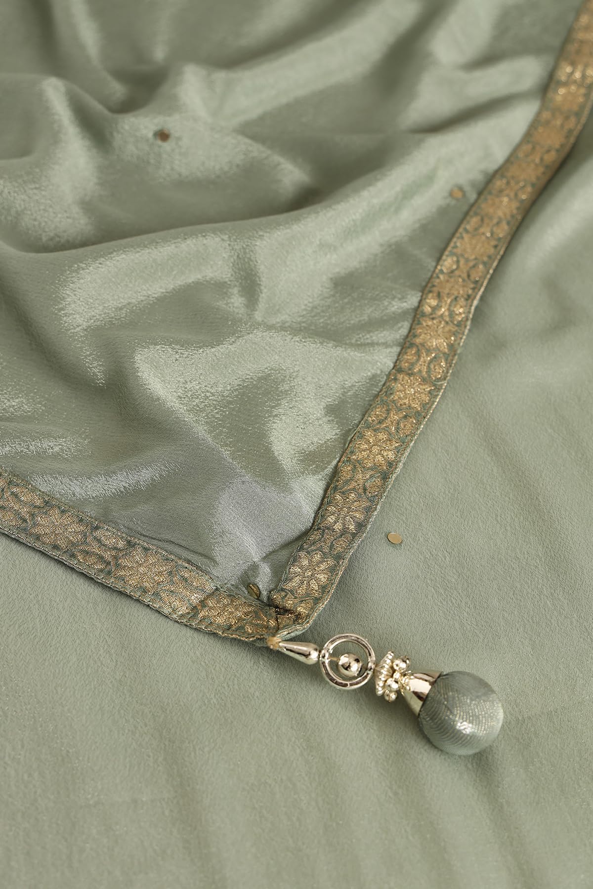 Soch Women's Viscose Blend Lehenga Choli (OWS5CD21817_Green_XL)