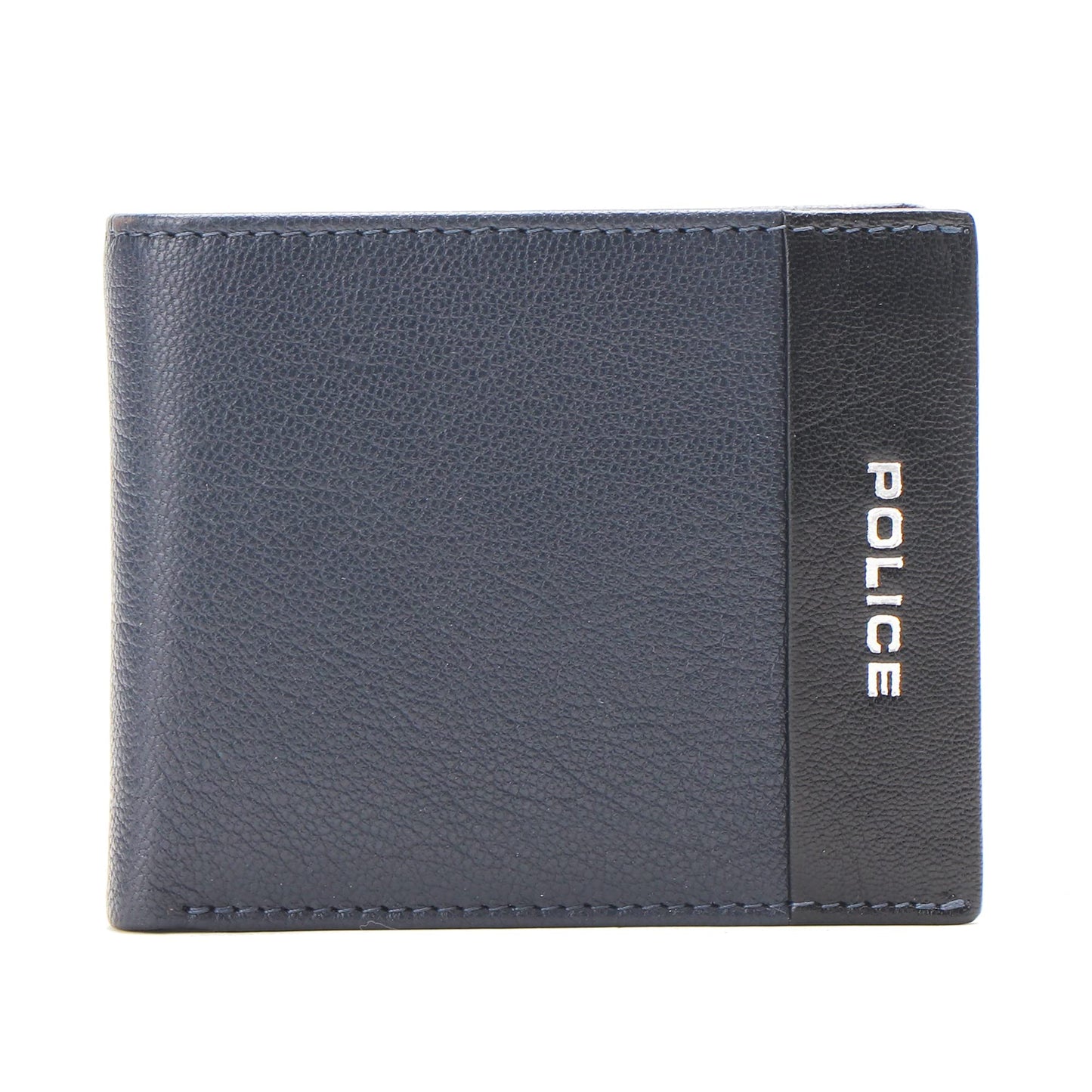 Police Rapodo Genuine Leather Men's Bifold Coin Wallet|Gents Leather Purse with Card Holder, Coin Pocket, Gifts for Men - Navy/Black