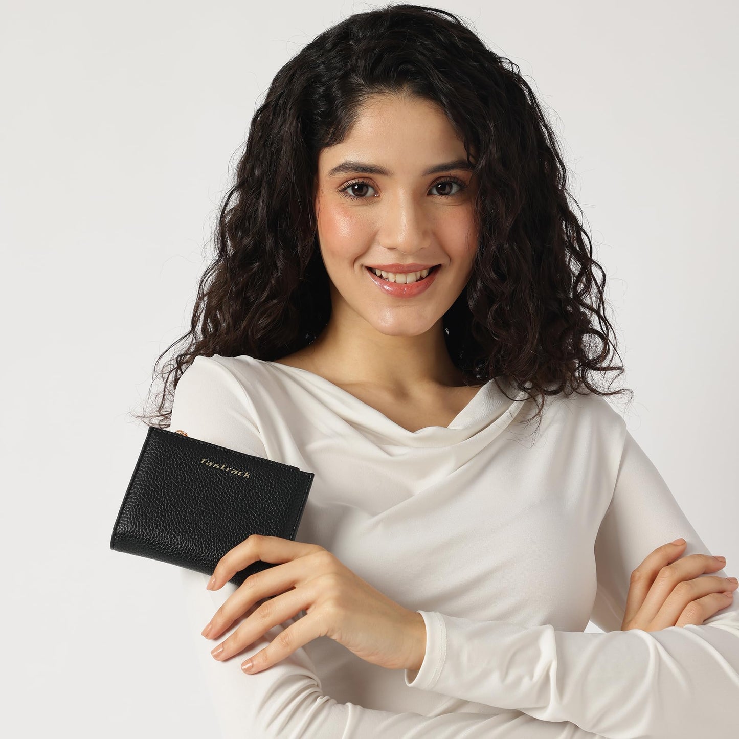 Fastrack Women's Two-Fold Wallet | Multiple Card Slots, Cash Slots, Zip Coin Pocket | Compact & Organized | 6 Months Warranty