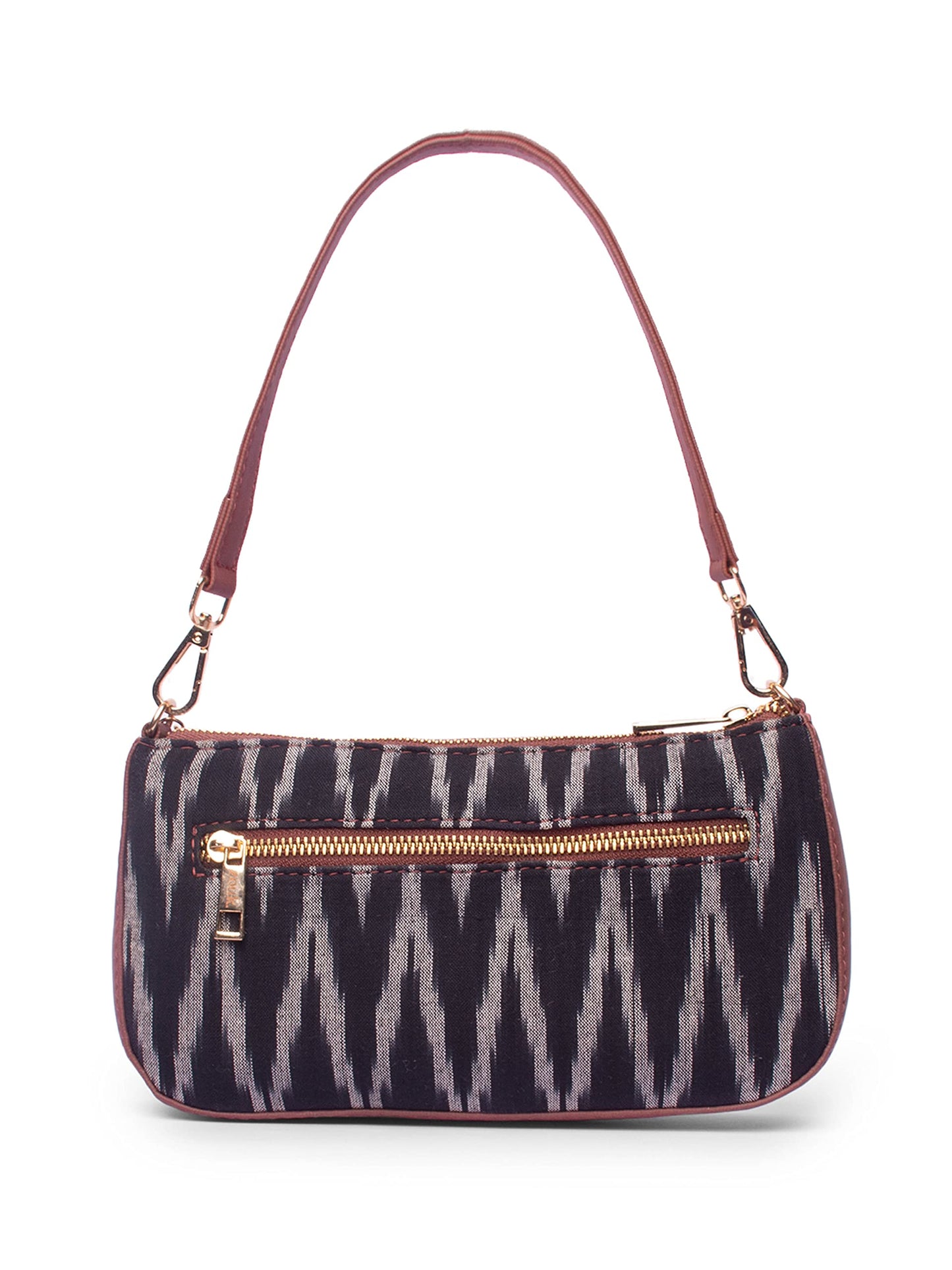 ZOUK Baguette Bag | Crossbody Bags for Women | Women's Handbags | Stylish Sling Bag for Woman | Vegan Leather Evening Bag | Travel & Office Use | Purse and Wallet | Ikat Wave Print