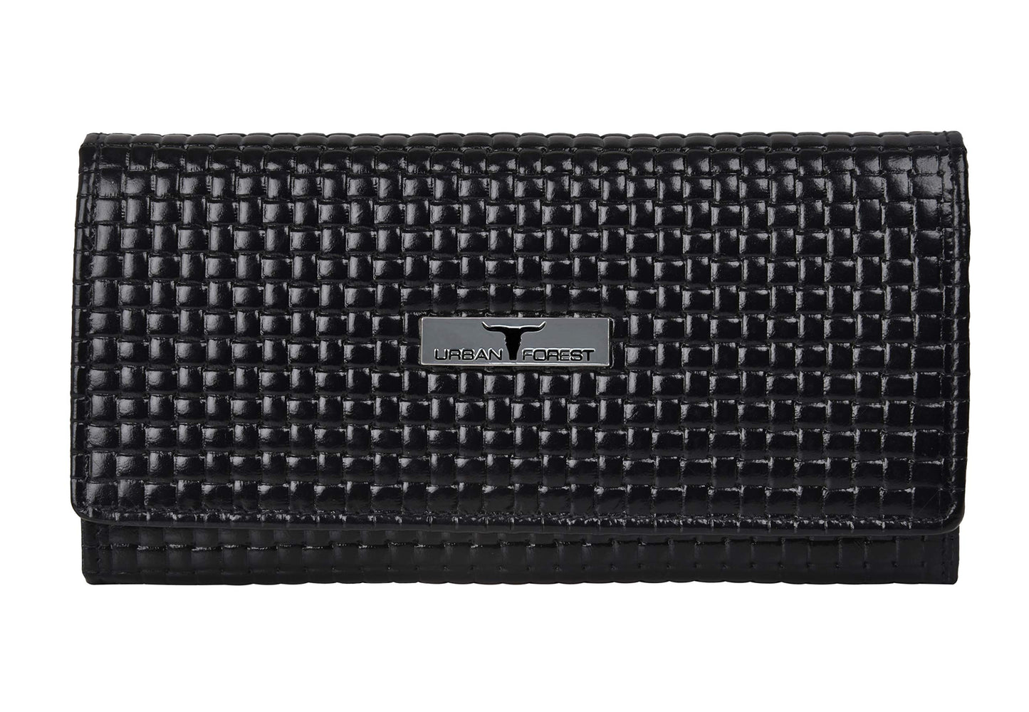 URBAN FOREST Sherry Printed Black & Red Leather Wallet for Women